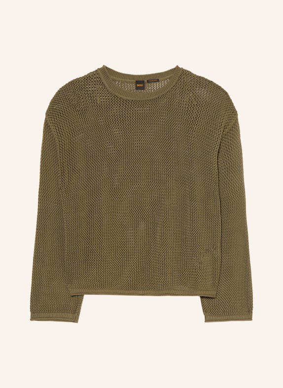 BOSS Sweter FARDE KHAKI