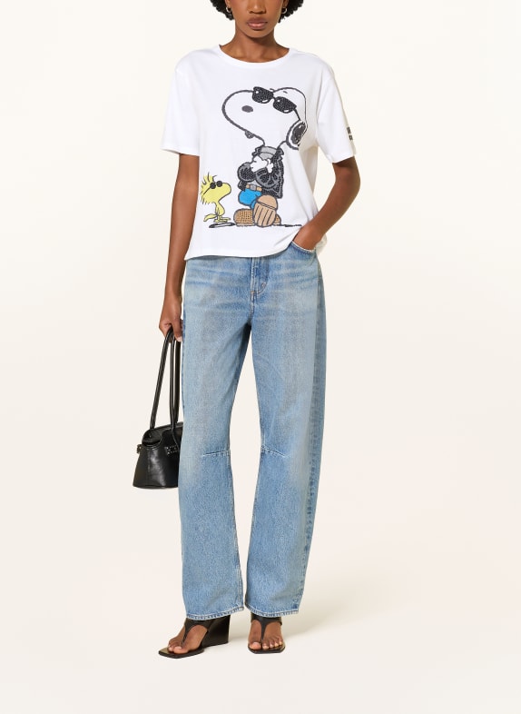 Princess GOES HOLLYWOOD T-Shirt mit Schmucksteinen WEISS / GELB / SCHWARZ