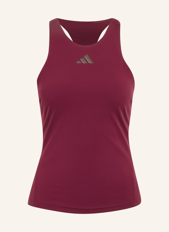 adidas Originals Funkční top CLIMACOOL Y-TANK TMAVĚ ČERVENÁ
