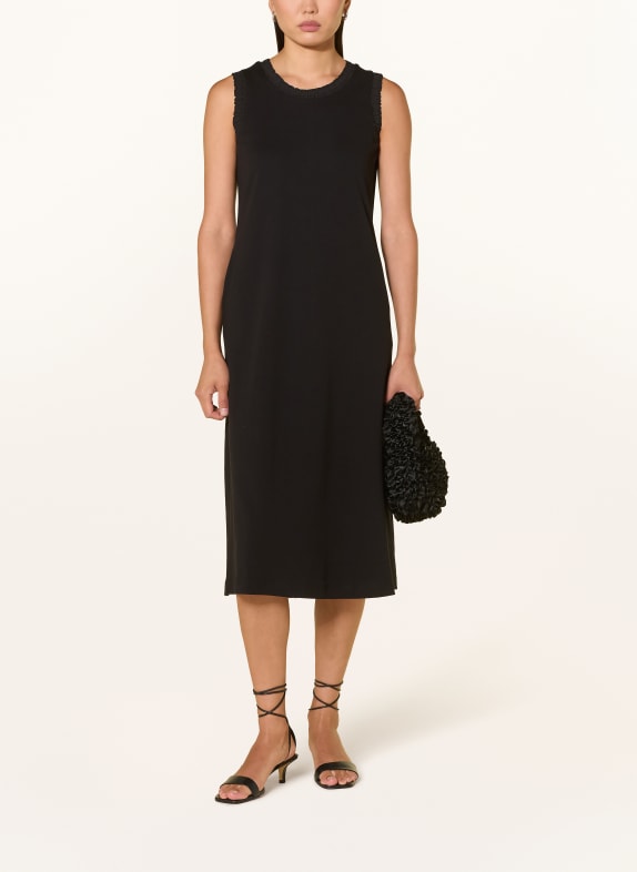 oui Jerseykleid mit Rüschen SCHWARZ