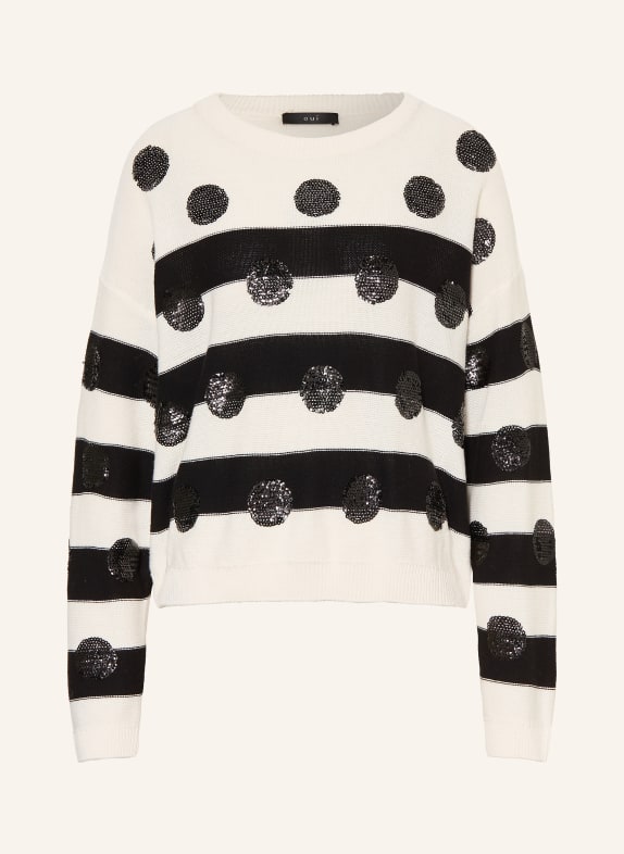oui Sequin Sweater WHITE / BLACK