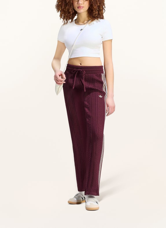 adidas Originals Pantaloni de trening SST ROȘU ÎNCHIS / ALB