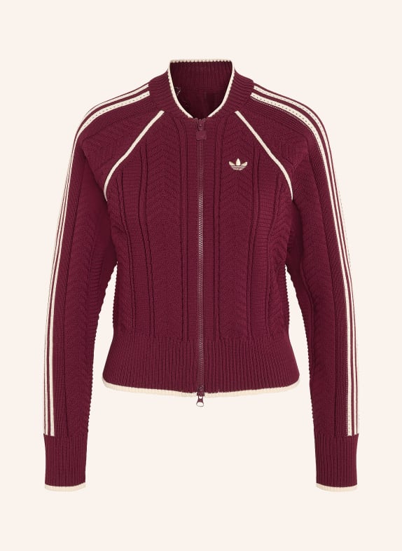 adidas Originals SST Cardigan DARK RED / ECRU