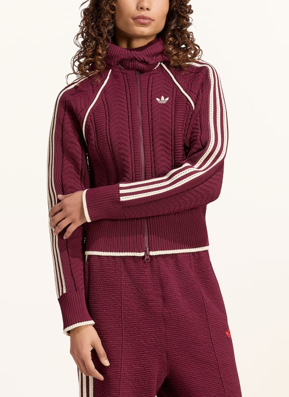 adidas Originals Strickjacke SST DUNKELROT / ECRU