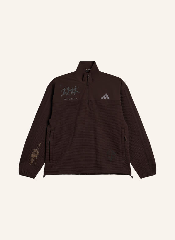 adidas Veste de course MARRON FONCÉ