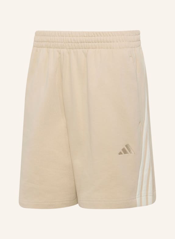 adidas Teplákové kraťasy ADIDAS KIT BÉŽOVÁ / BÍLÁ