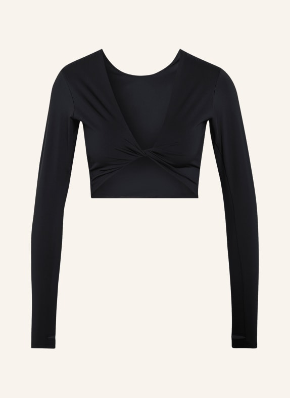 adidas Tricou cu mâneci lungi POWER TWIST NEGRU