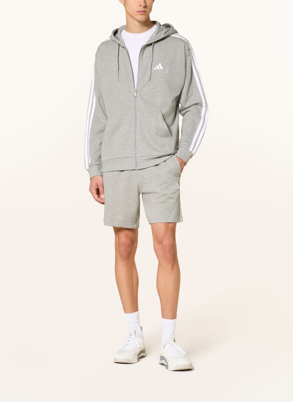 adidas Sweatvest ESSENTIALS 3-STREEP GRIJS / WIT