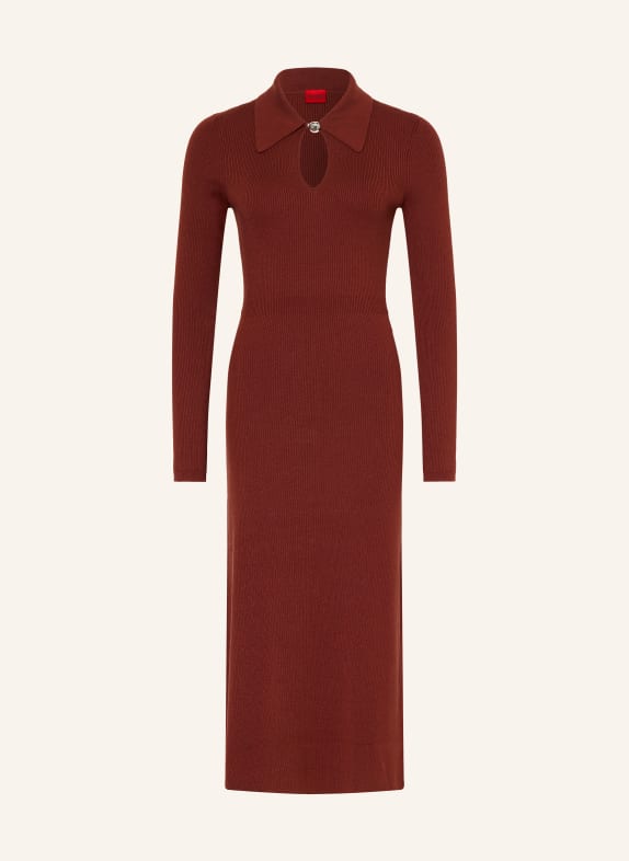 HUGO Knit Dress SDROPY BROWN