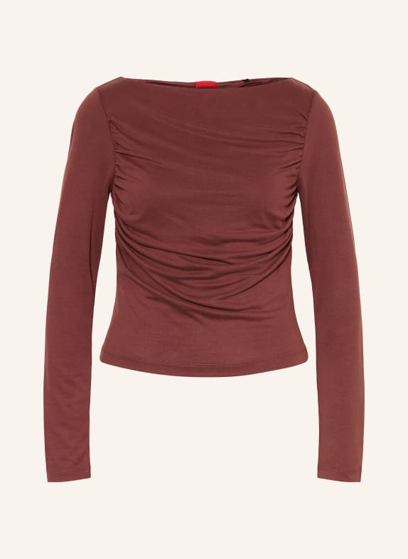 HUGO Longsleeve DAENI BRAUN