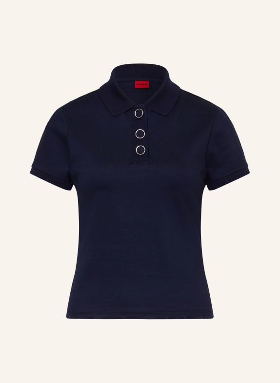 HUGO Jersey-Poloshirt DEREYEL DUNKELBLAU