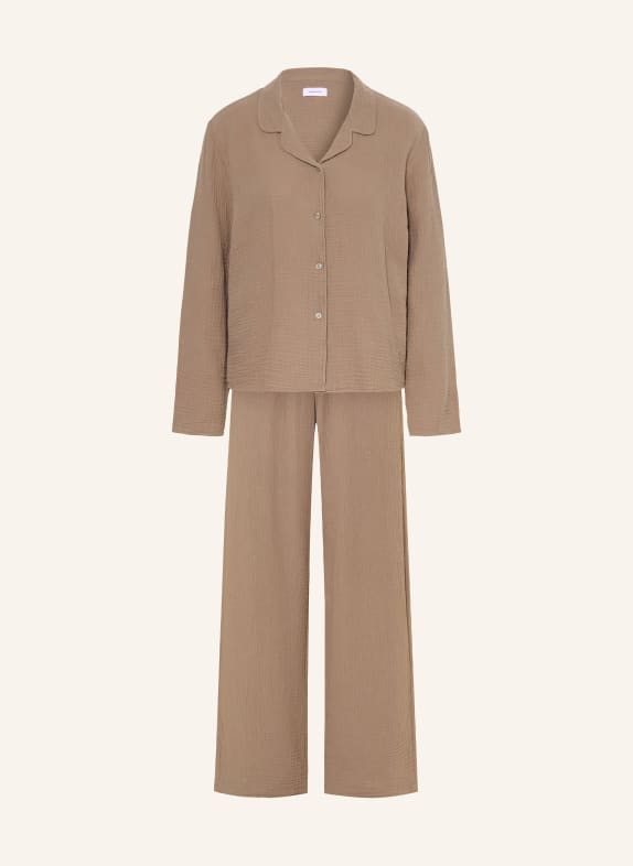 darling harbour Pyjama en mousseline TAUPE