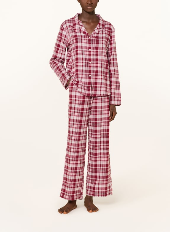 darling harbour Pyjamas i flannel BORDEAUX