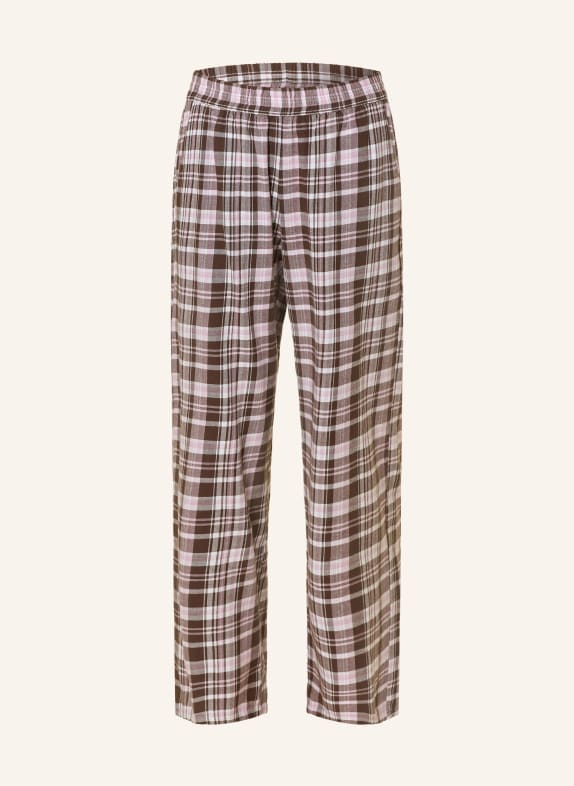 darling harbour Pyjamabroek van flanel BROWN