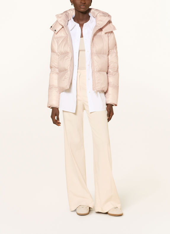 darling harbour Quilted jacket with removable hood SAND