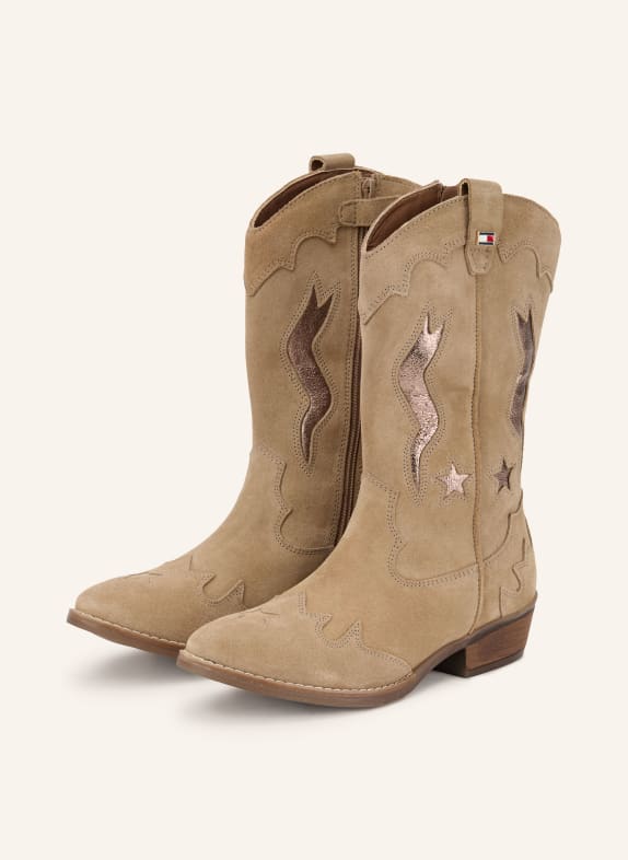TOMMY HILFIGER Cowboy Boots BEIGE