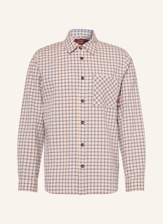 MOS MOSH Gallery Hemd MMGDAVID Comfort Fit BEIGE / DUNKELROT / BLAU