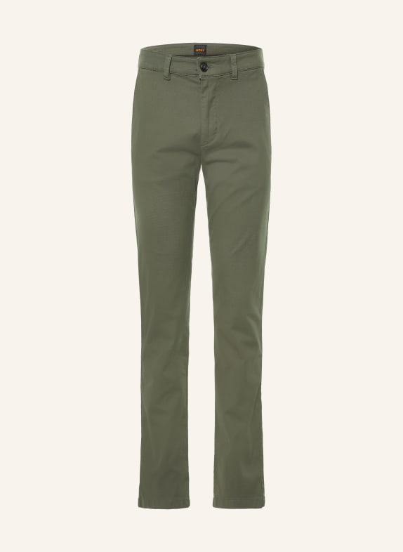 BOSS Chino kalhoty Slim Fit ZELENÁ