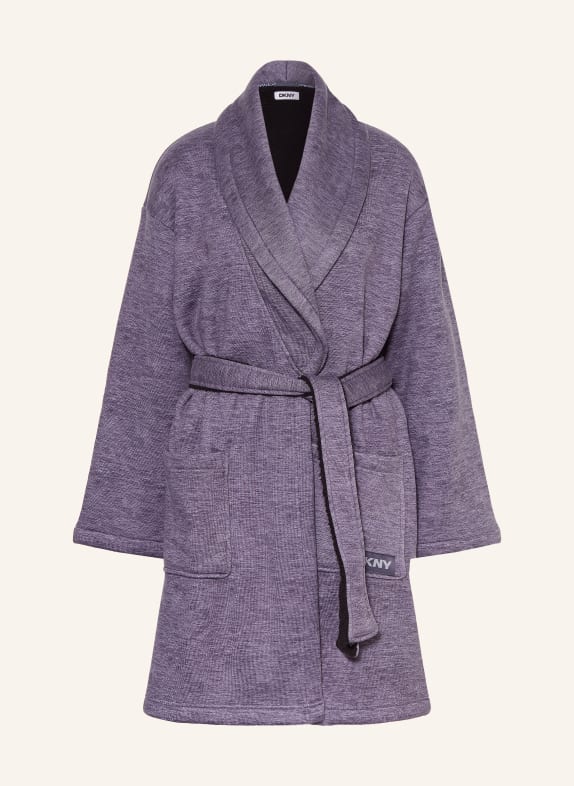DKNY Robe de chambre pour femme GRIS / NOIR