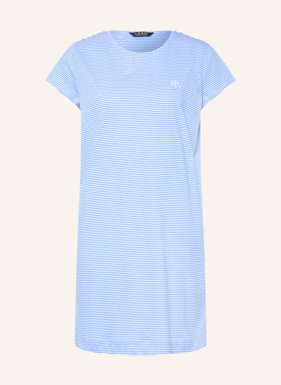 LAUREN RALPH LAUREN Nachthemd BLAU / WEISS