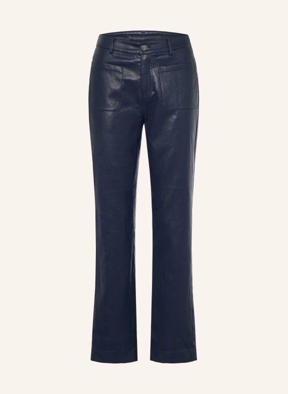 CATNOIR Broek met leerlook DONKERBLAUW