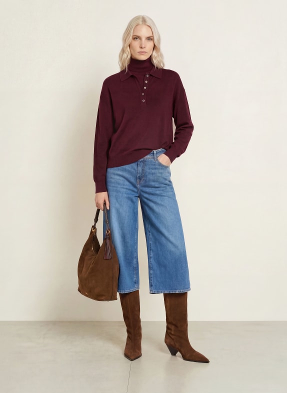 darling harbour Pullover aus Merinowolle BURGUNDY