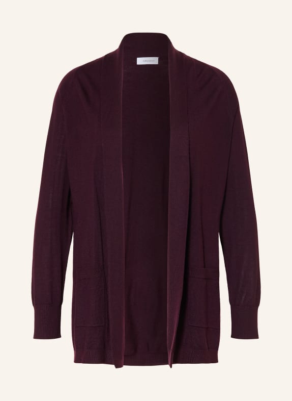 darling harbour Merino wool knit wrap PLUM