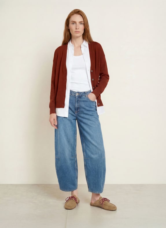 darling harbour Strickjacke aus Merinowolle CINNAMON