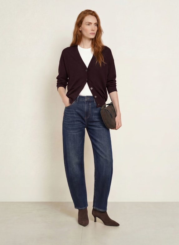 darling harbour Vest van merinowol PLUM