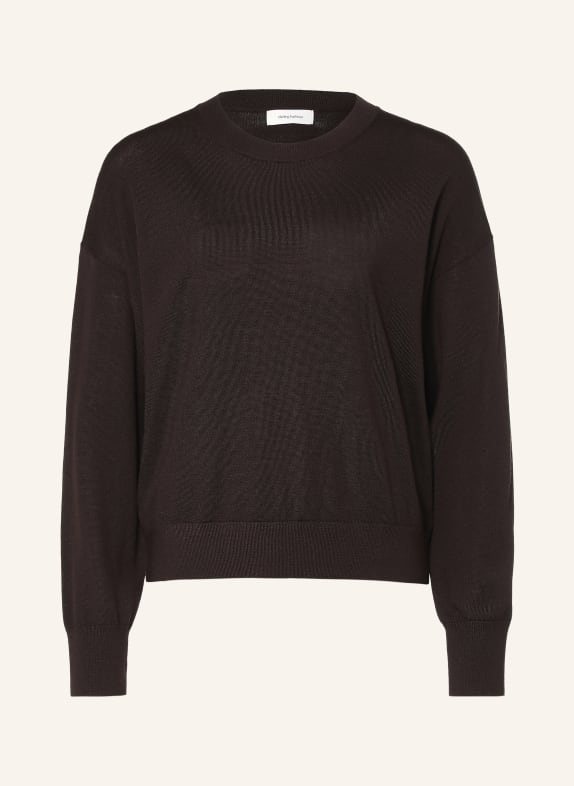 darling harbour Pullover aus Merinowolle DARK CHOCOLATE