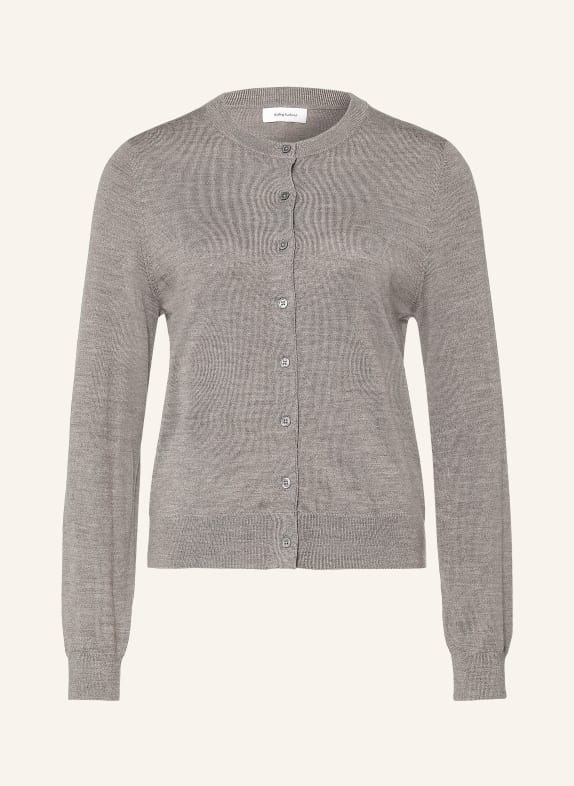 darling harbour Merinowool Cardigan STONE MELANGE