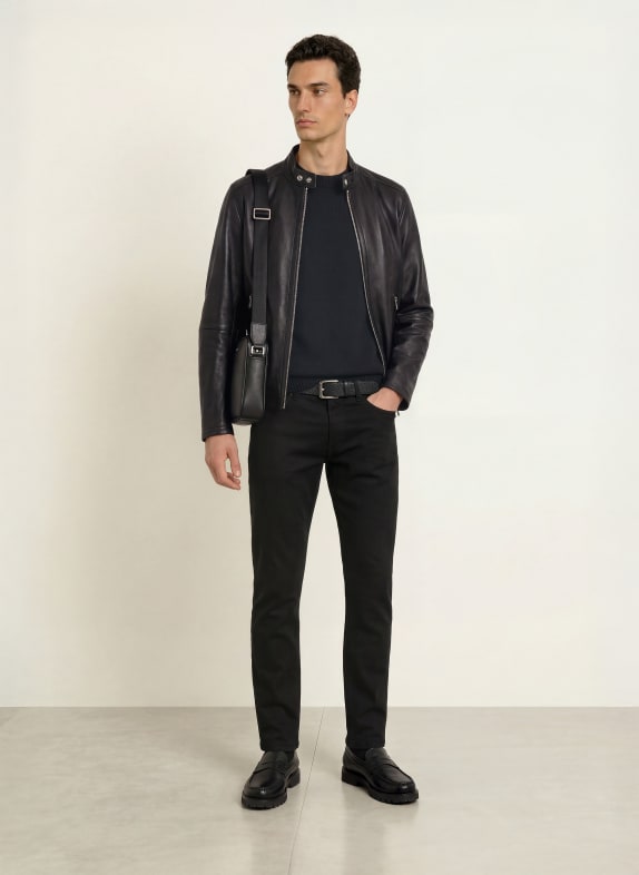 BOSS Blugi DELAWARE Slim Fit NEGRU