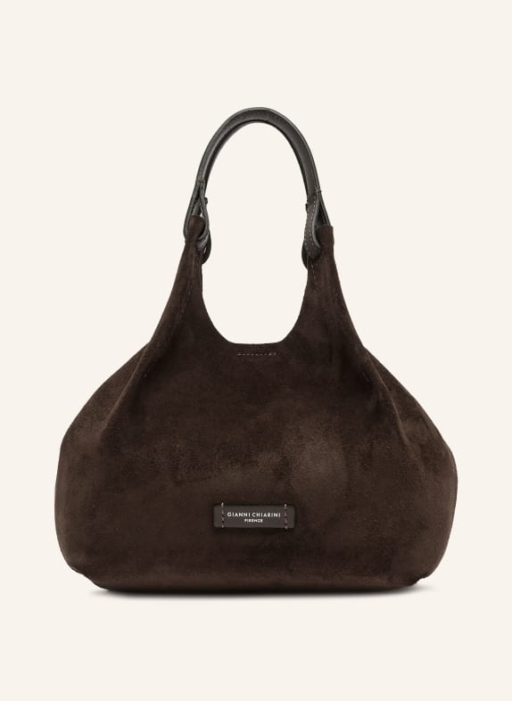 GIANNI CHIARINI Sac à main DUA MEDIUM avec pochette MARRON FONCÉ / ARGENT