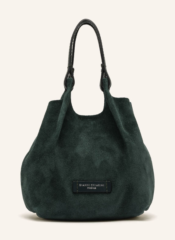 GIANNI CHIARINI Handtasche DUA M DUNKELGRÜN / SILBER