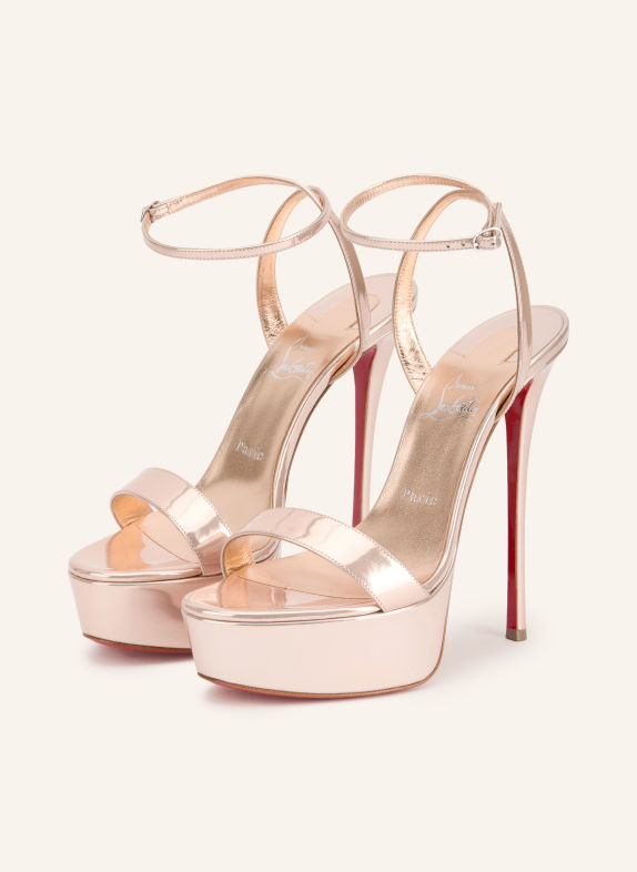 Christian Louboutin Plateau-Sandaletten LOUBI QUEEN ALTA 150 ROSÉGOLD / SILBER