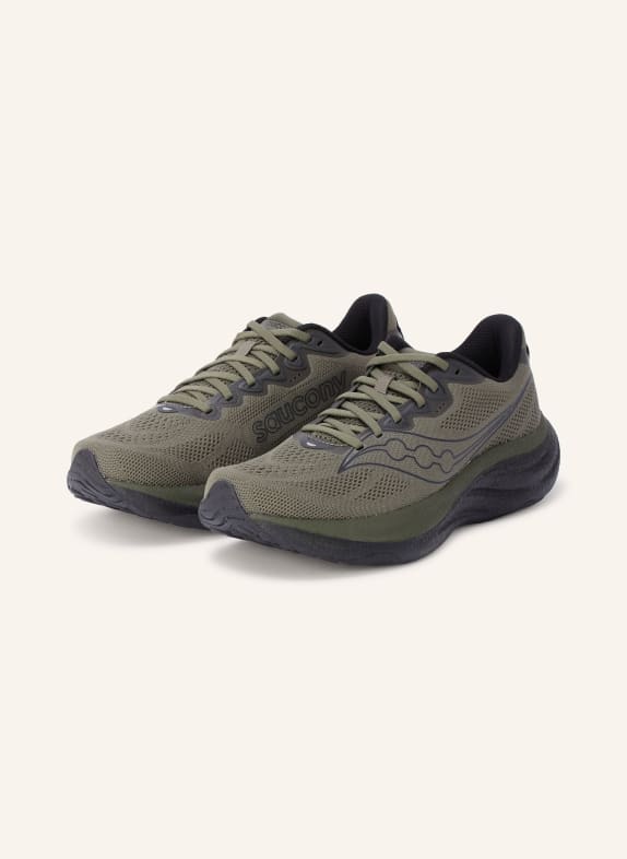 saucony RIDE 19 Running Shoes KHAKI / BLACK
