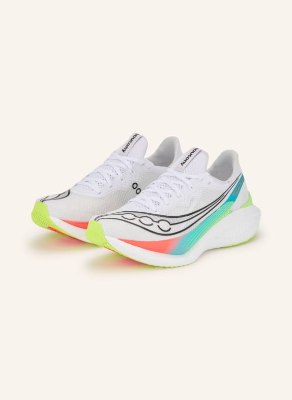 saucony ENDORPHIN PRO 5 Running Shoes WHITE / TEAL / BLACK