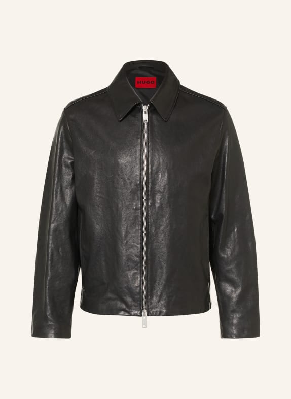 HUGO Lederjacke LIRO SCHWARZ