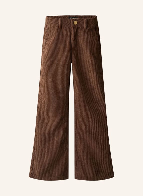 molo Flared Slim-Fit Cord Pants 5993 BARK BROWN