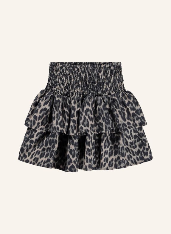 molo Skirt with ruffles DARK BROWN / BEIGE / BLACK