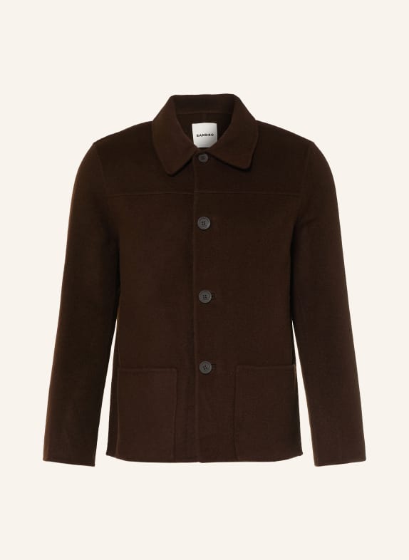 SANDRO Overjacket DUNKELBRAUN