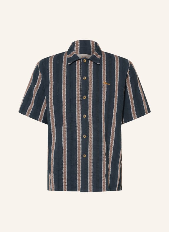 BLKVIS Overhemd met korte mouwen, Comfort Fit DONKERBLAUW / BEIGE / WIT