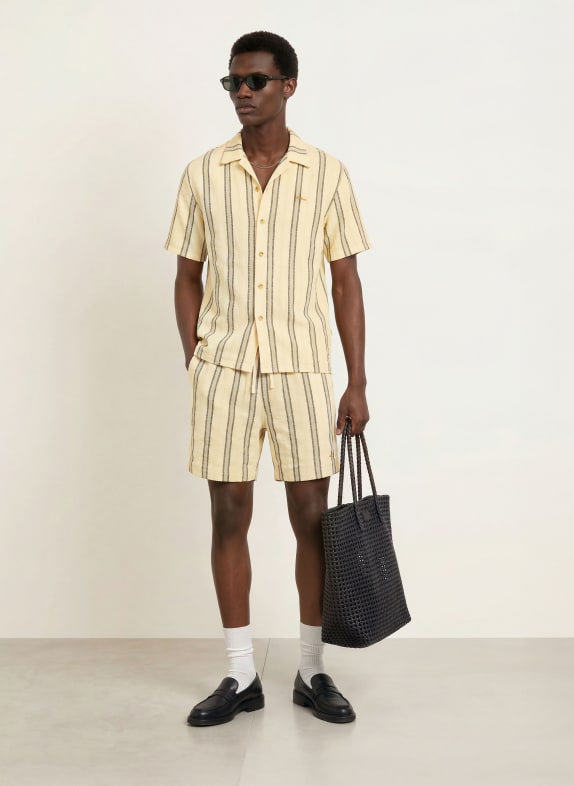 BLKVIS Short-sleeve shirt, Comfort Fit LIGHT YELLOW / LIGHT GREEN / DARK BLUE
