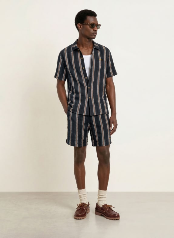 BLKVIS Shorts DARK BLUE / COGNAC / WHITE