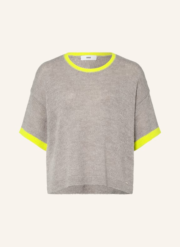 CINQUE Strickshirt CICLASSO TAUPE / NEONGELB