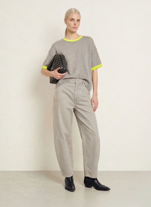 CINQUE Gebreid shirt CICLASSO TAUPE / NEONGEEL