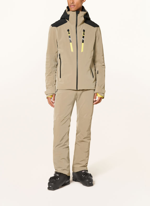 toni sailer Veste de ski EMIL GRIS / JAUNE FLUO / NOIR