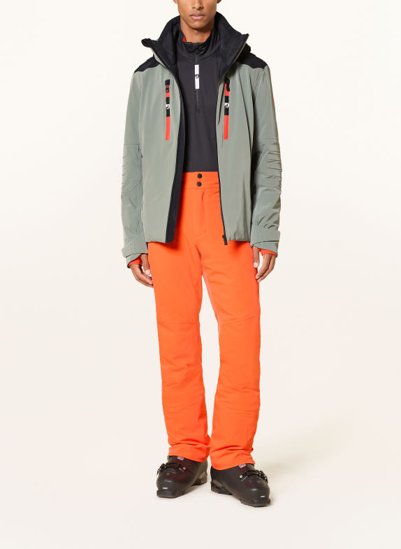 toni sailer Veste de ski EMIL VERT / ORANGE FLUO / NOIR