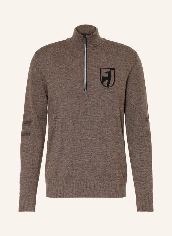 toni sailer Midlayer BRUCE van merinowol TAUPE / WIT