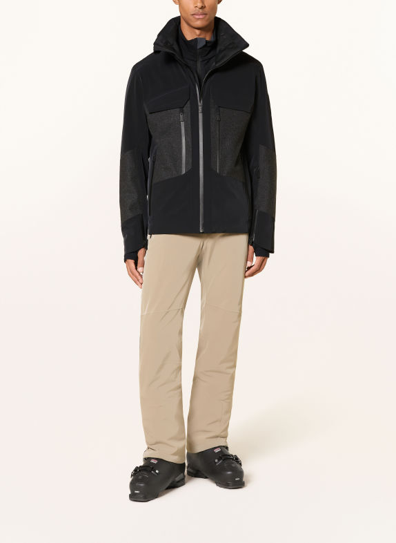 toni sailer Veste de ski en duvet LENNARD NOIR / GRIS FONCÉ